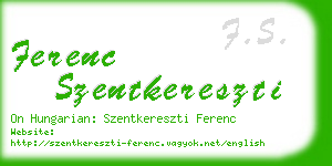 ferenc szentkereszti business card